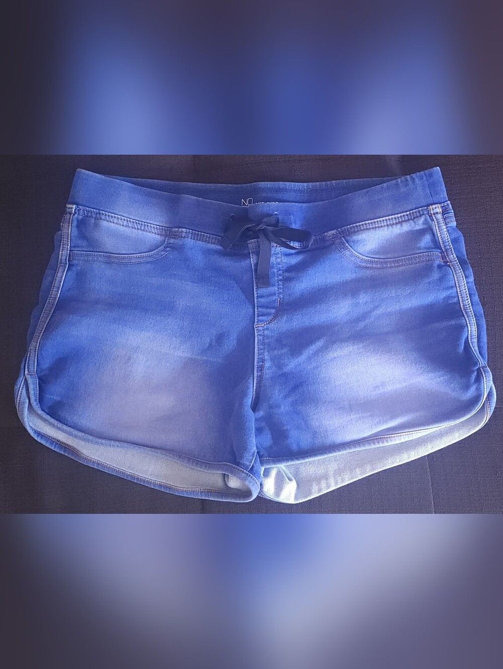 Pair of No Boundaries (NoBo) Denim Dolphin-Style Shorts. Size 11-13!!
